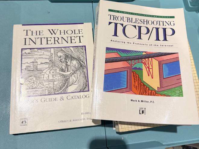 Vintage networking books from the Free Pile